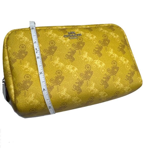 COACH Horse & Carriage Print Boxy 20 Cosmetic Bag F84642 - Picture 10 of 10